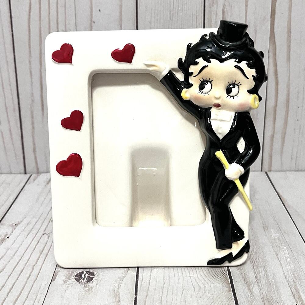 Betty Boop Vintage Photo Frame Hearts Ceramic Vandor KFS 1985 Made In Japan